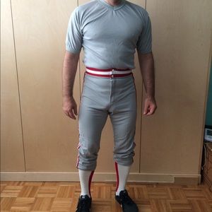 Like New Baseball uniform sz M gray/red/white.